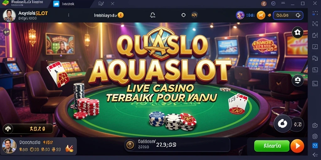 Screenshoot gameplay Live Casino yang menarik di AQUASLOT.