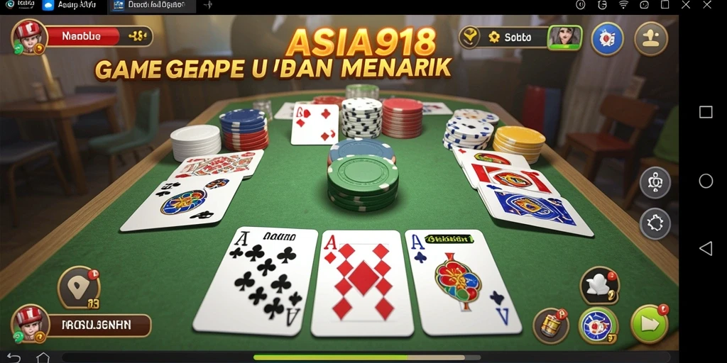 Tampilan gameplay ASIA918 yang seru dalam permainan Gaple.