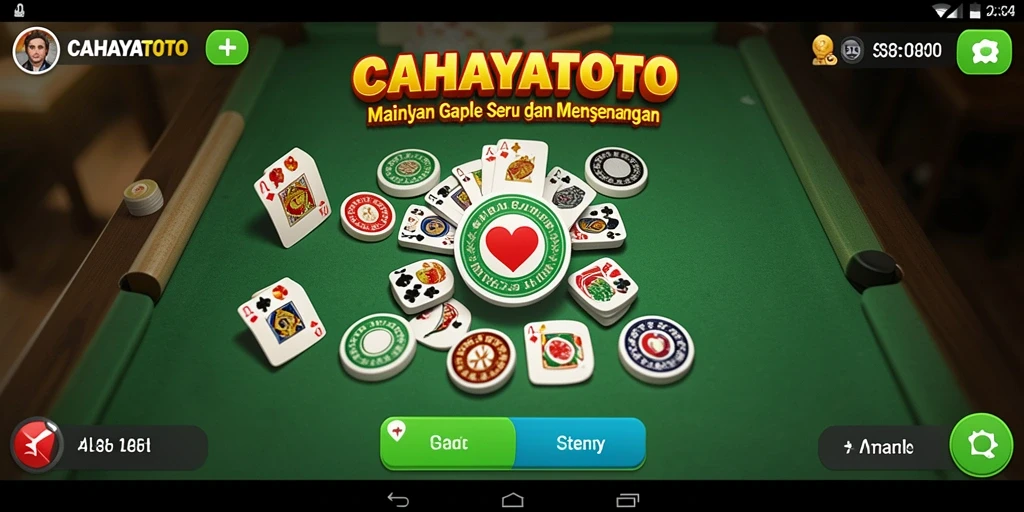 Screenshot dari gameplay seru Gaple di CAHAYATOTO.