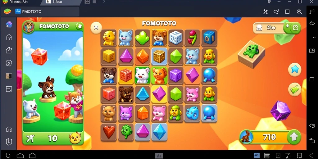 Tampilan gameplay seru dengan tantangan Match-3 yang menarik.