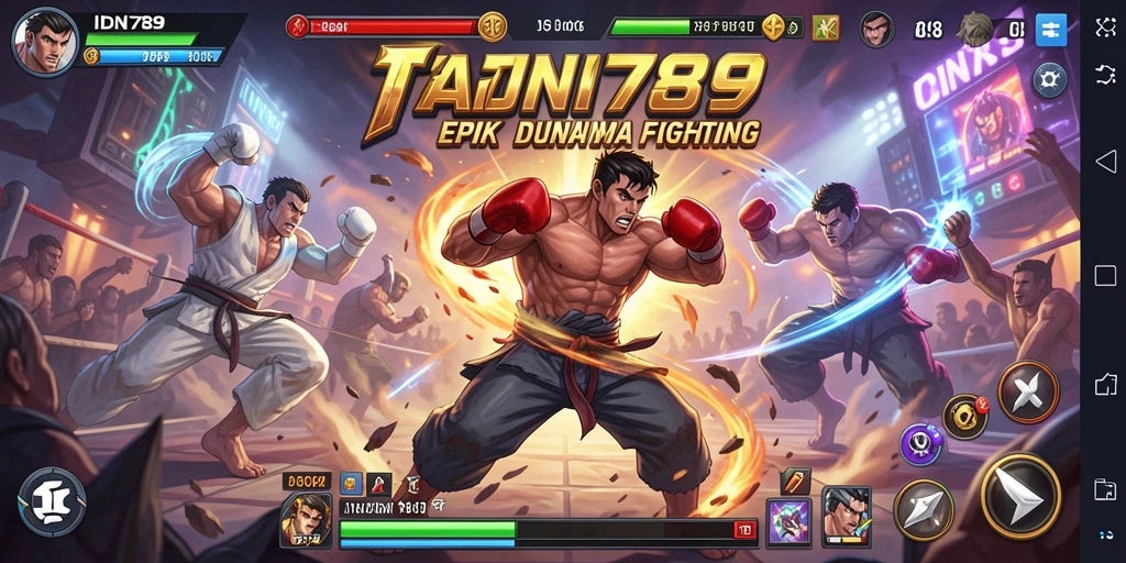 Tangkapan layar <strong>IDN789</strong> menampilkan pertarungan seru antara karakter dengan efek visual yang menawan.