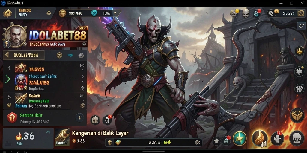 Tangkapan layar gameplay menakutkan dari IDOLABET88 dengan suasana mencekam.