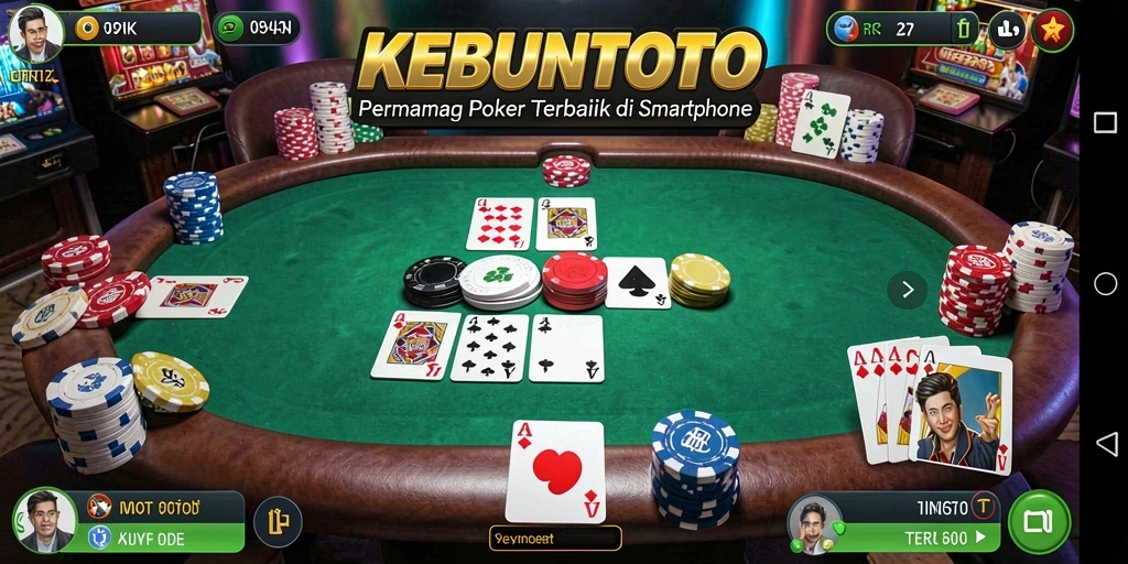Tampilan menarik dari permainan Poker di KEBUNTOTO.
