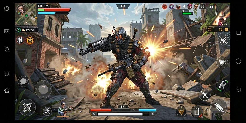 Screenshot gameplay LG111 menampilkan aksi seru dan karakter yang dinamis.