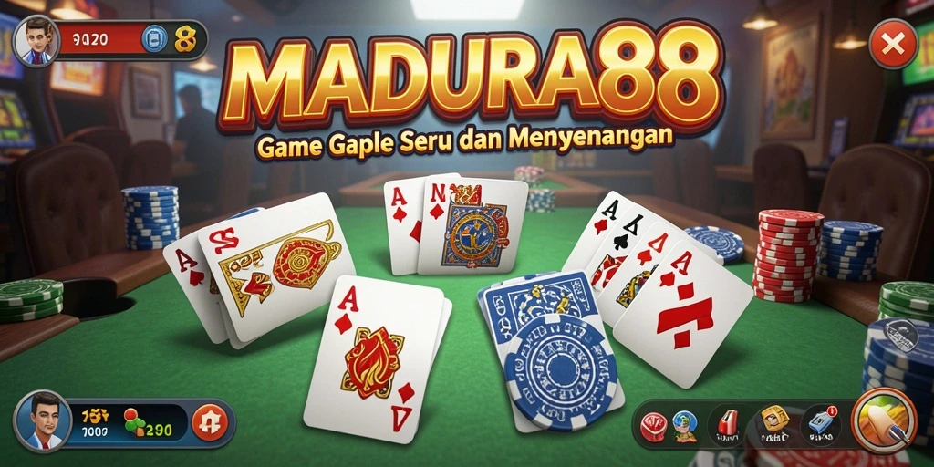 Tampilan gameplay Gaple yang seru di MADURA88.