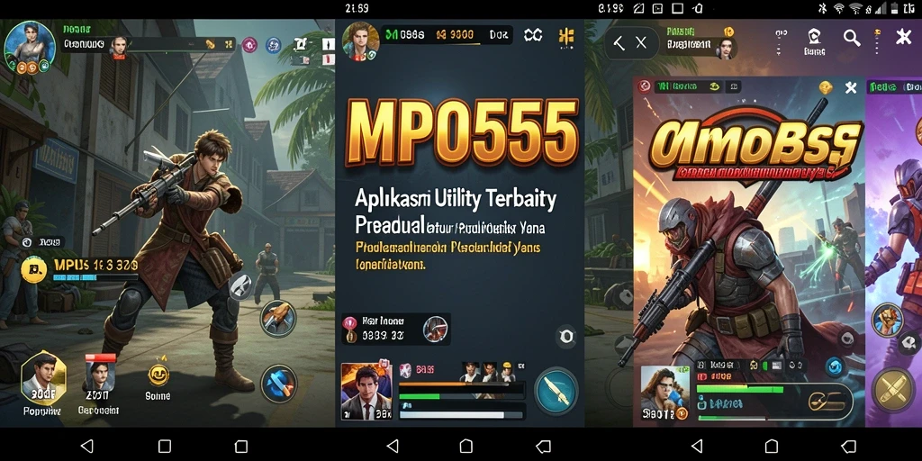 Screenshot MPO555 menampilkan navigasi aplikasi Utility yang intuitif.