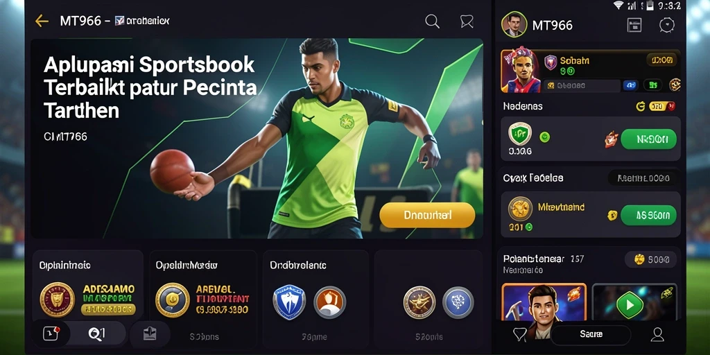 Screenshot gameplay MT966 yang menunjukkan aksi taruhan olahraga.