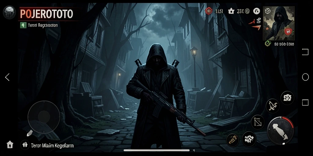 Screenshot POJEROTOTO menampilkan suasana mencekam di dalam rumah berhantu.