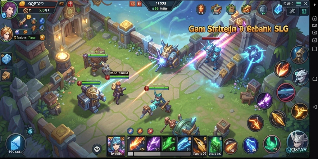 Tampilan gameplay <strong>QQSTAR</strong> yang menantang dan interaktif dengan pertempuran strategi.
