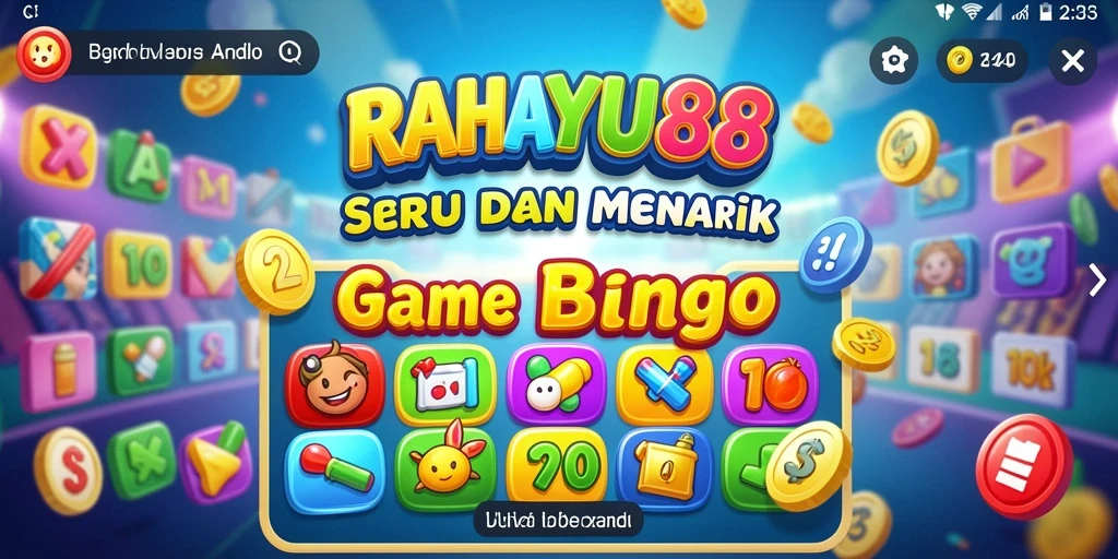 Tangkapan layar utama RAHAYU88 menampilkan gameplay Bingo yang menarik.