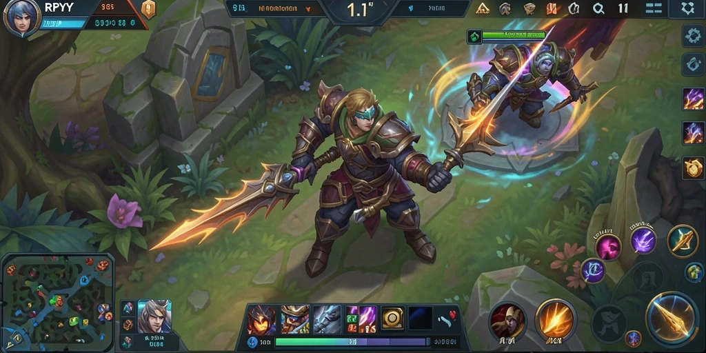 Tampilan gameplay seru RPYYY dalam pertarungan MOBA.