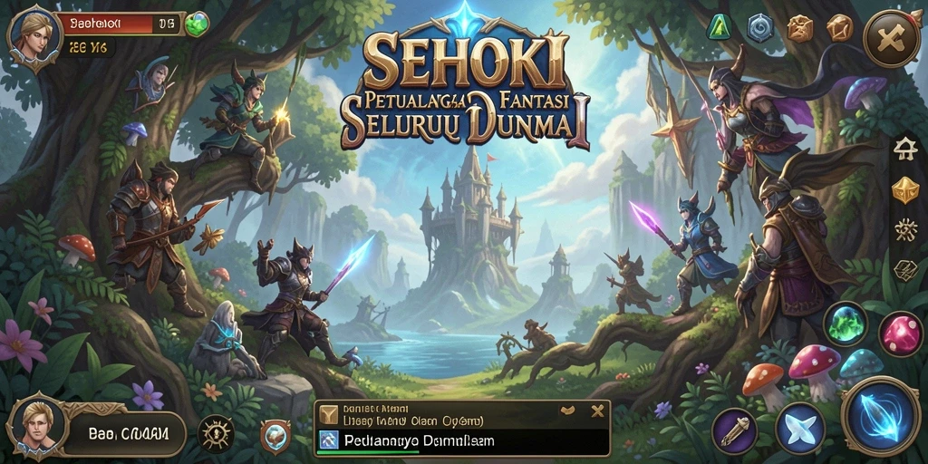 Gameplay SEHOKI menampilkan dunia fantasi yang memukau.