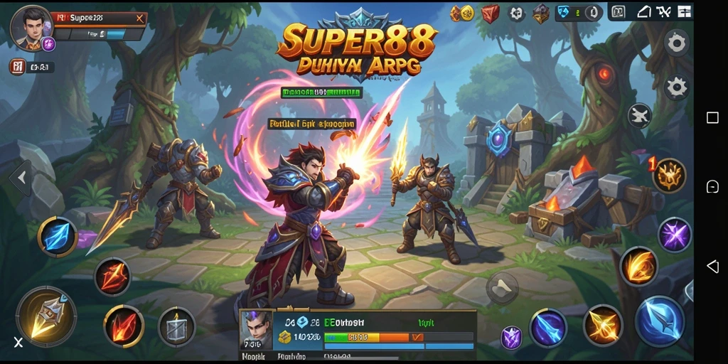 Tangkapan layar dari gameplay seru di SUPER88 yang menampilkan aksi pertempuran.