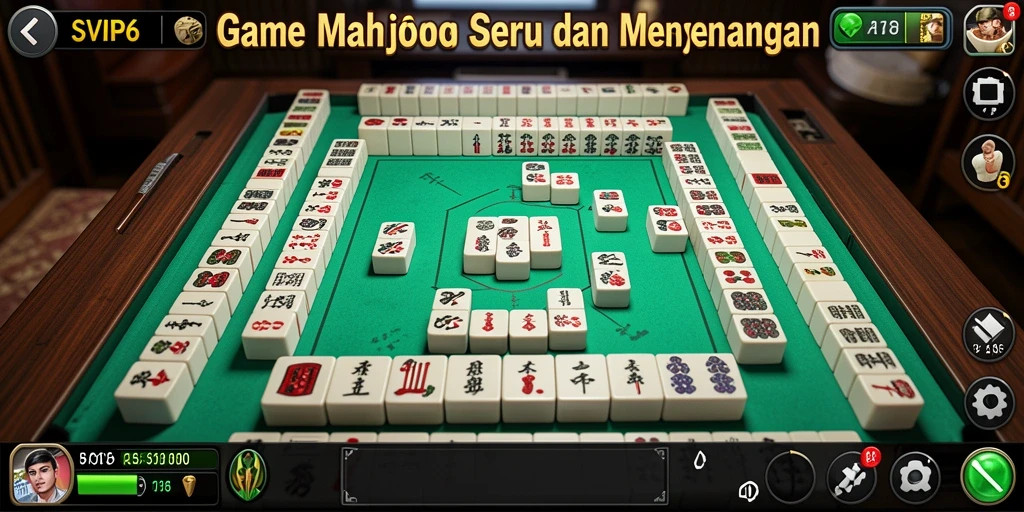 Screenshot gameplay SVIP6 yang menampilkan keseruan Mahjong.