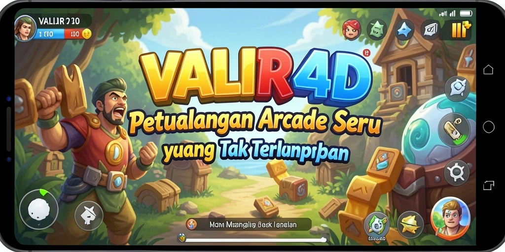 Tampilan gameplay VALIR4D yang penuh warna dan dinamis.