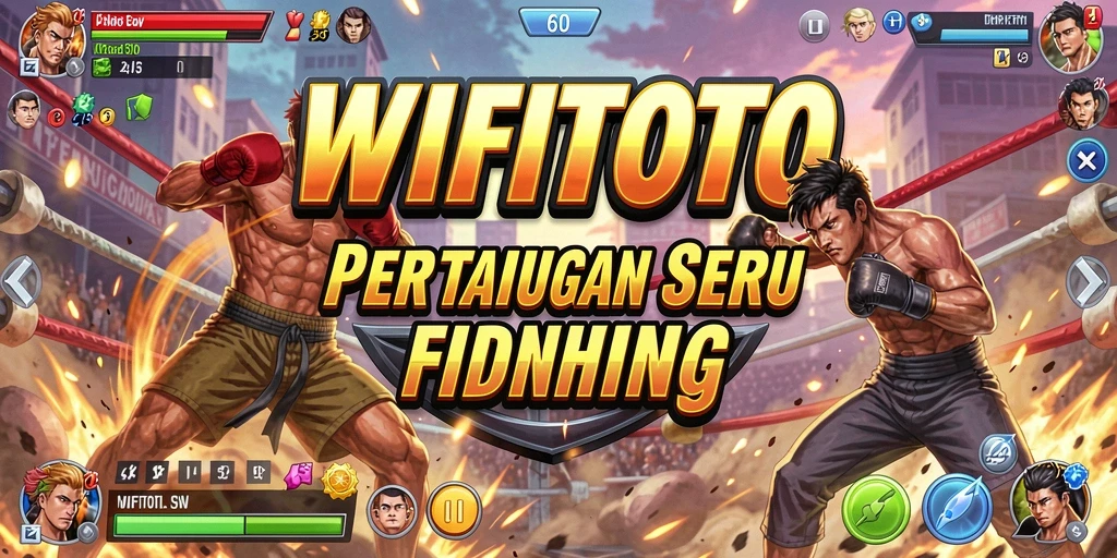 Tampilan gameplay pertarungan yang intens di WIFITOTO.