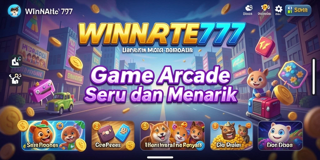 Screenshot dari gameplay arcade WINRATE777 yang penuh tantangan.